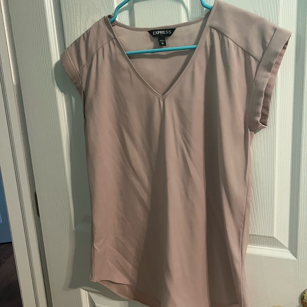 Express Pink Flutter Sleeve Boxy Blouse